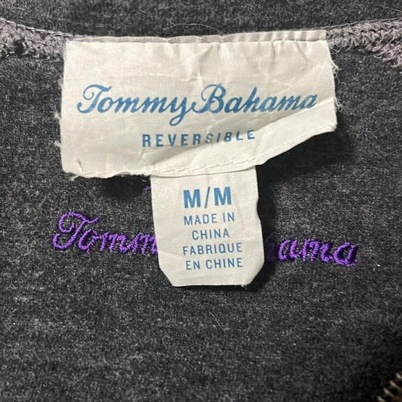 TCU Tommy Bahama Reversible Quarter Zip Mens size Medium EUC - Picture 6 of 8